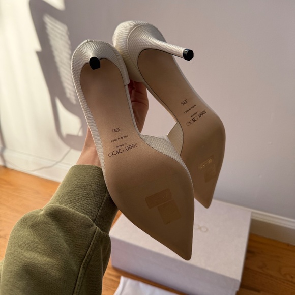 Jimmy Choo Heels Lilith 85 Milk Size EU 39 5 US 9 - Picture 4 of 10